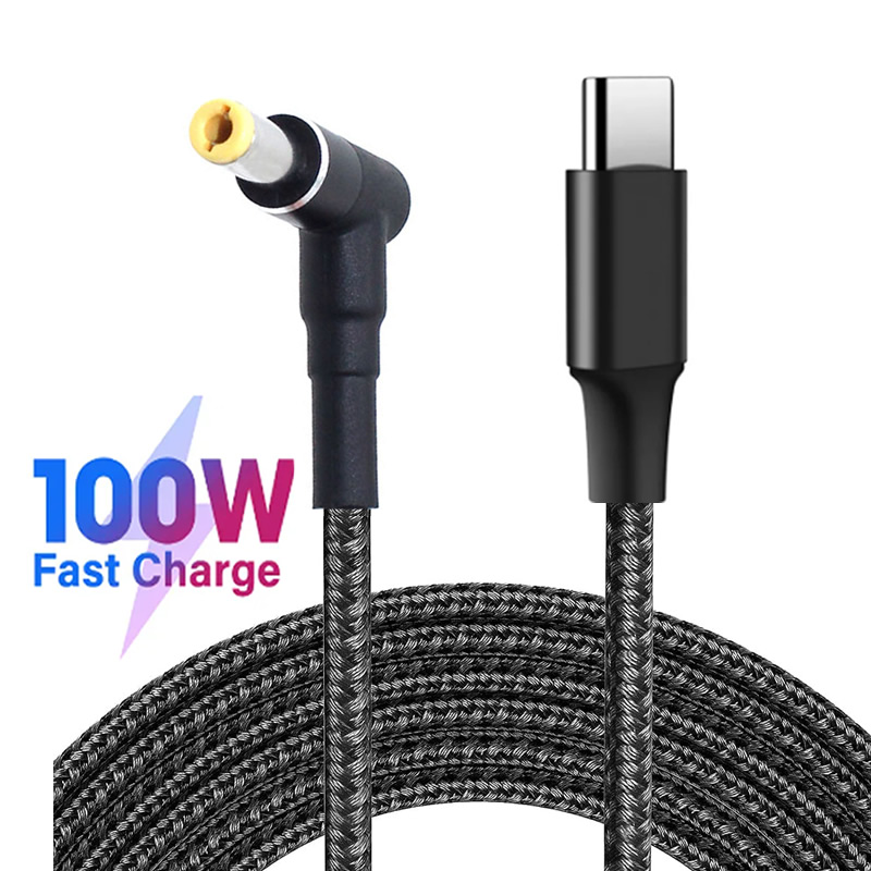 100W Type C to 5.5x2.5mm Male  - đánh giá và giá Cable Lock Laptop