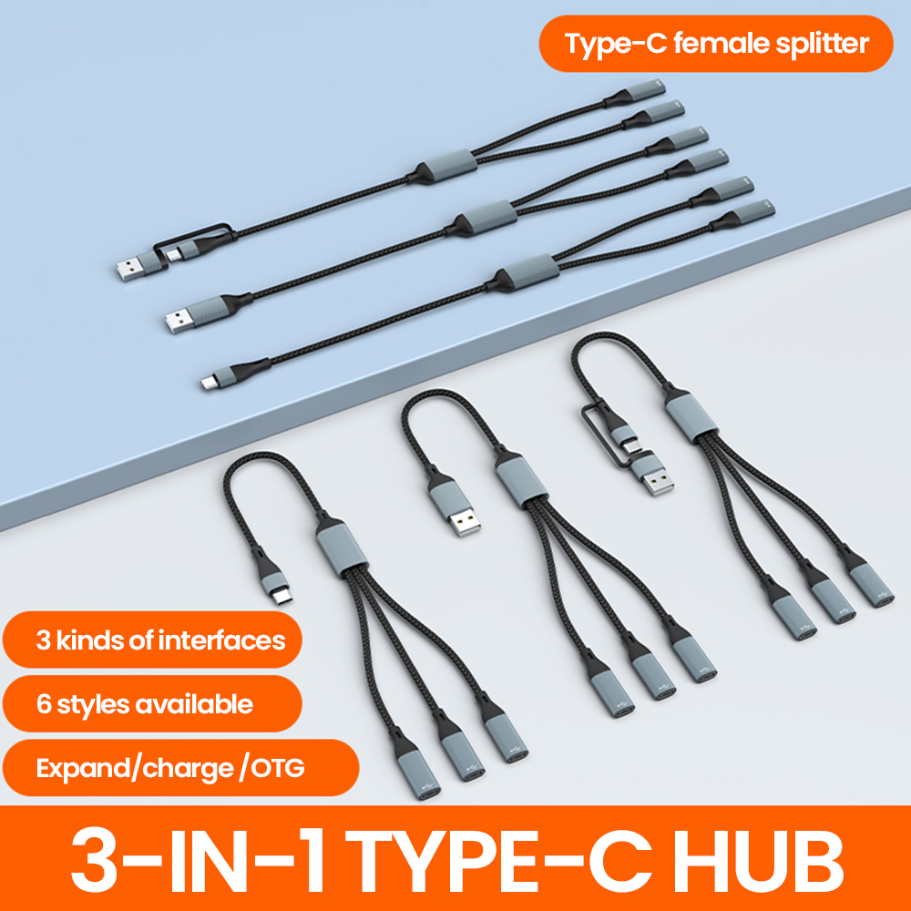 3 in 1 Type C Hub USB Hub USB  - đánh giá và giá Cable Lock Laptop