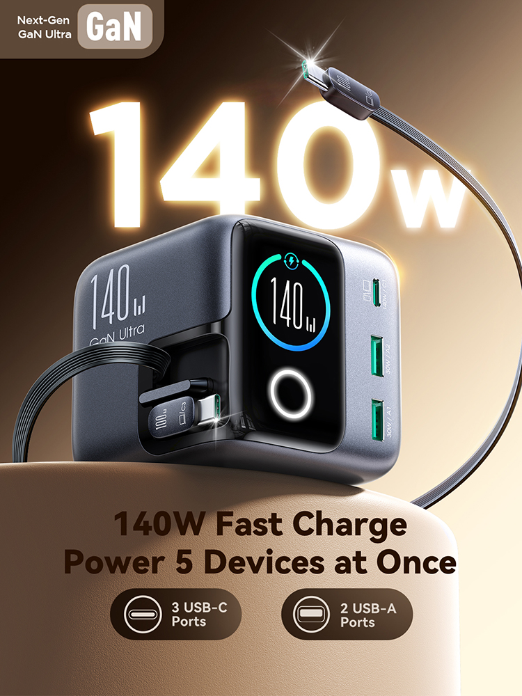 Joyroom 140W GaN Desktop Charg - đánh giá và giá Cable Lock Laptop