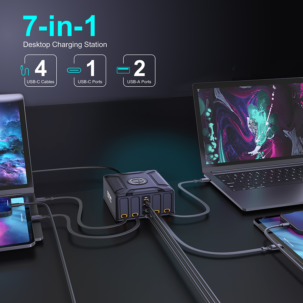 550W 7-in-1 Charging Station w - đánh giá và giá Cable Lock Laptop