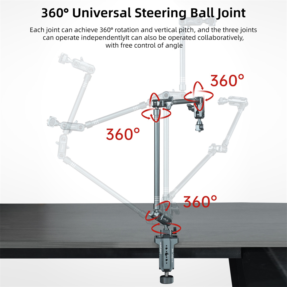 LEAPLIGHT Magic Arm W Clamp, O - đánh giá và giá Webcam Stand Clip
