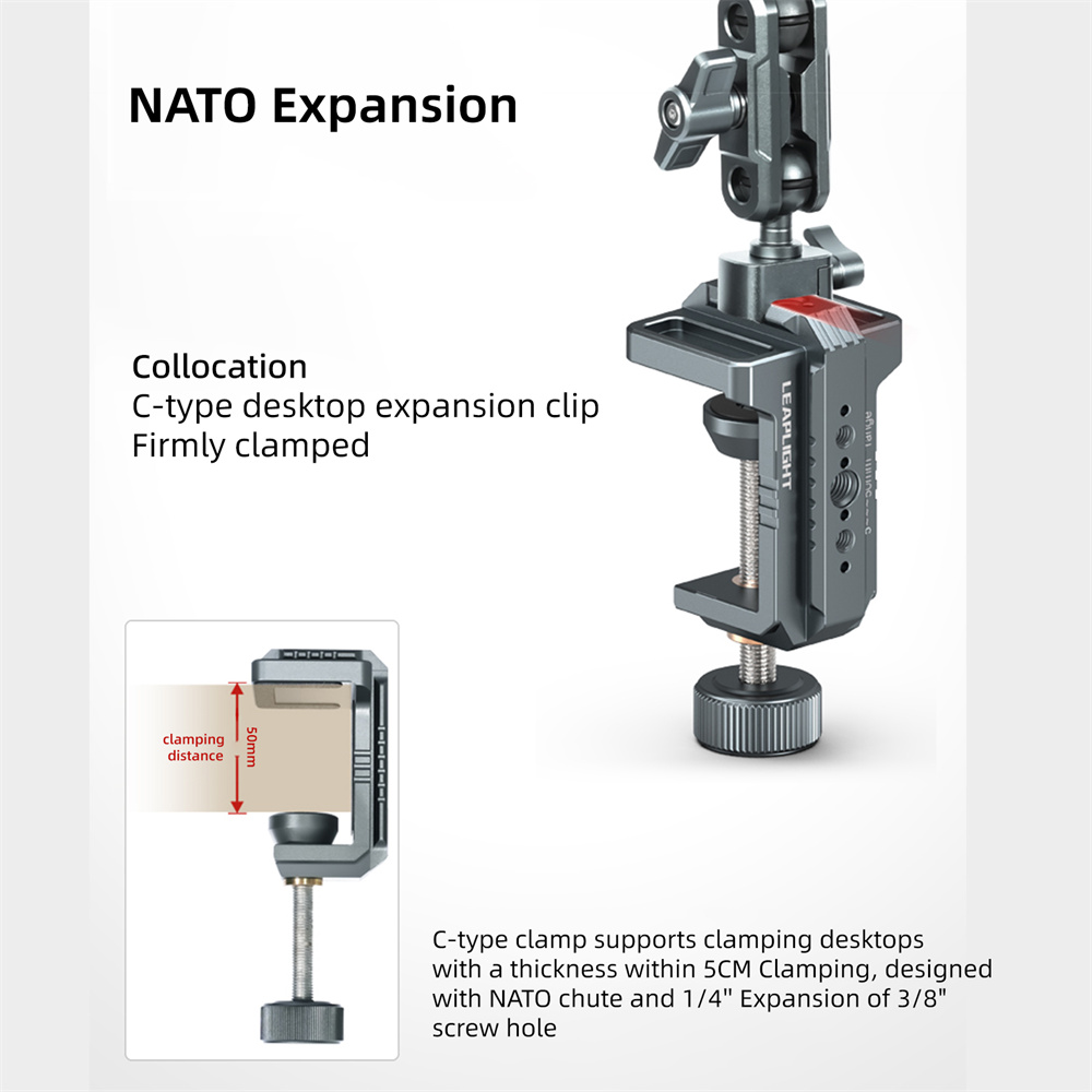 LEAPLIGHT Magic Arm W Clamp, O - đánh giá và giá Webcam Stand Clip