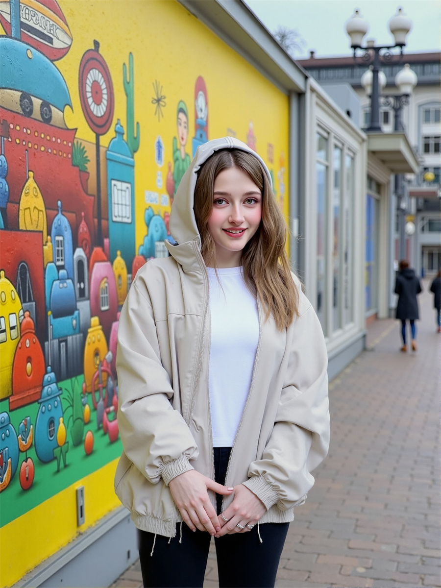 Hooded Zipper Loose Jackets Ae - đánh giá và giá Office Tech Wear